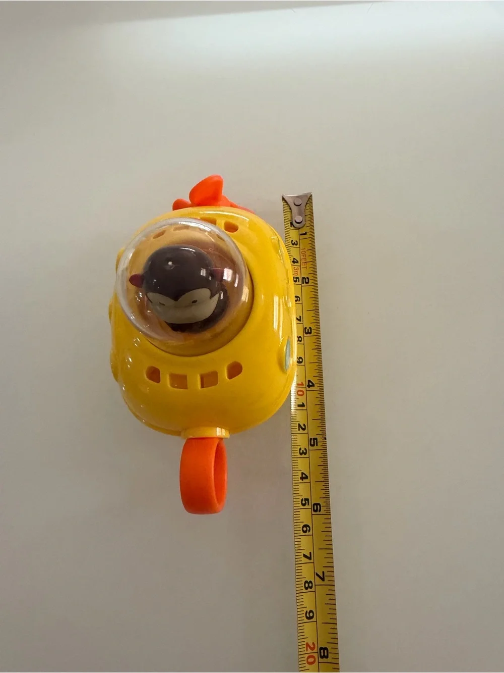 Skip Hop Yellow Submarine Bath Toy with Brown Monkey and Orange Handle